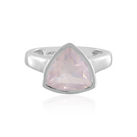 Anello in argento con Quarzo Rosa