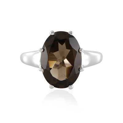 Anello in argento con Quarzo Fumè