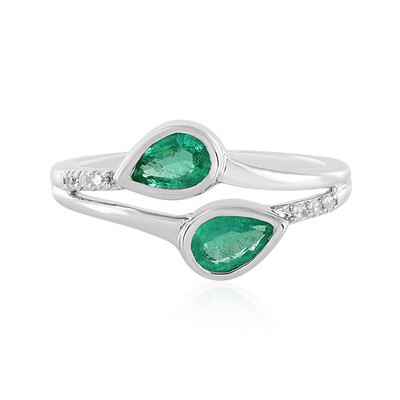 Anello in argento con Smeraldo Russo