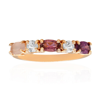 Anello in argento con Quarzo Rosa