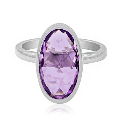 Anello in argento con Ametista Rose de France (MONOSONO COLLECTION)
