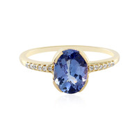 Anello in oro con Tanzanite (non riscaldata)