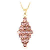 Collana in oro con Zaffiro Padparadscha (non riscaldato) (AMAYANI)