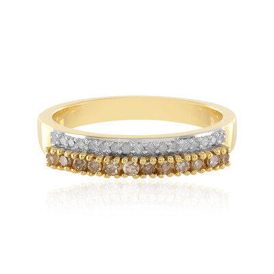 Anello in argento con Diamante Champagne I3