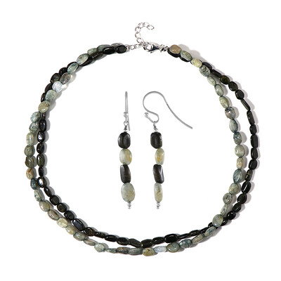 Parure in argento con Tormalina Nera