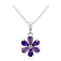 Collana in argento con Ametista Zambiana
