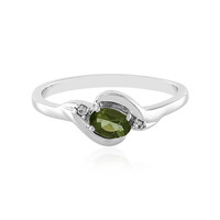 Anello in argento con Moldavite