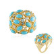Anello in argento con Turchese Sleeping Beauty (KM by Juwelo)