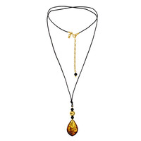 Collana in argento con Ambra Baltica