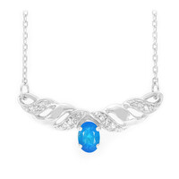 Collana in argento con Apatite Blu Neon