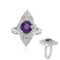 Anello in argento con Ametista Zambiana