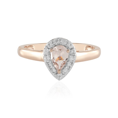 Anello in oro con Morganite