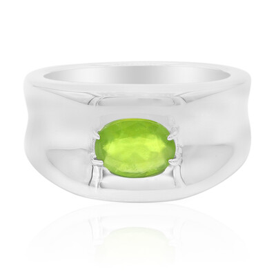 Anello in argento con Opale Verde Brasiliano
