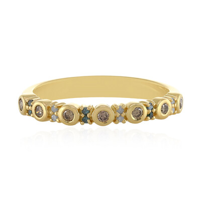 Anello in argento con Diamante Champagne I3