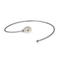Bracciale in argento con Perla d'Acqua Dolce Bianca (Joias do Paraíso)