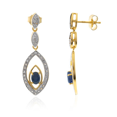 Orecchini in argento con Zaffiro Blu