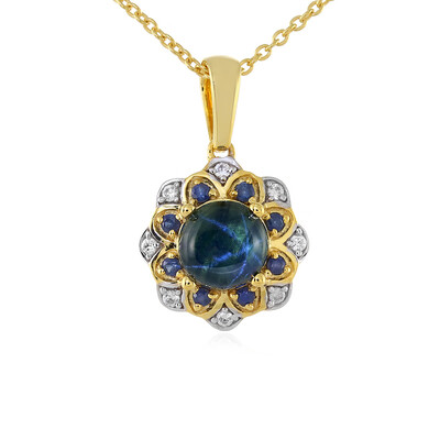 Collana in argento con Zaffiro Stellato Blu