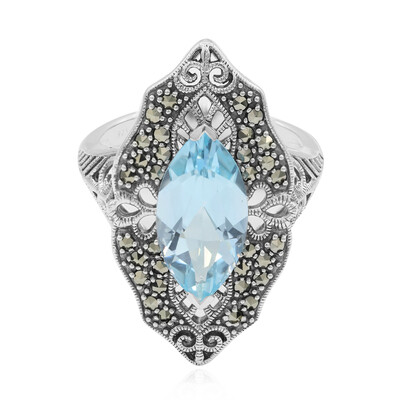 Anello in argento con Topazio Blu Cielo