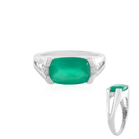 Anello in argento con Onice Verde