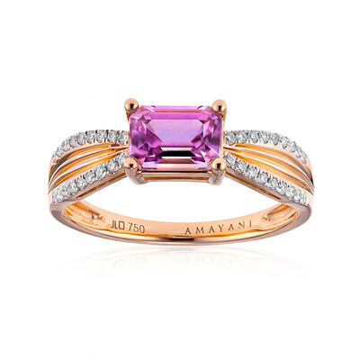 Anello in oro con Diasporo Rosa (AMAYANI)