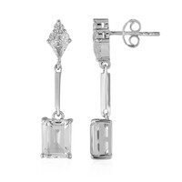 Orecchini in argento con Topazio Bianco