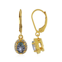 Orecchini in argento con Tanzanite (non riscaldata)