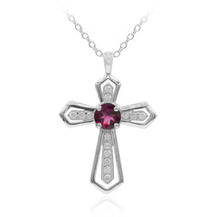 Collana in argento con Rodolite