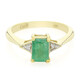 Anello placcato in oro con Smeraldo Bahia