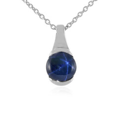 Collana in argento con Zaffiro Stellato Blu
