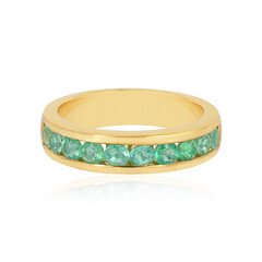 Anello in argento con Smeraldo Russo