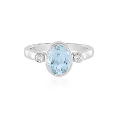 Anello in argento con Topazio Blu Cielo
