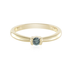 Anello in oro con Diamante Blu I1