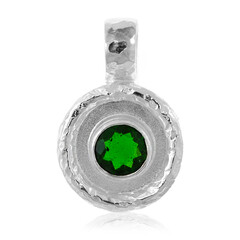 Ciondolo in argento con Diopside Russo