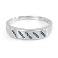Anello in argento con Diamante Blu Royal