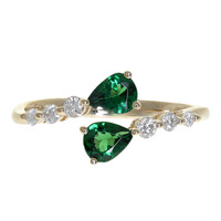 Anello in oro con Tsavorite AAA del Kenia (CIRARI)