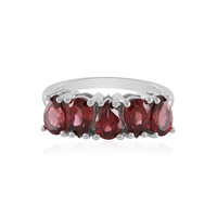Anello in argento con Granato Mozambico