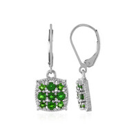 Orecchini in argento con Diopside Russo