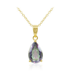 Collana in argento con Quarzo Mistico Verde