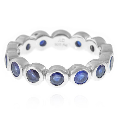 Anello in argento con Zaffiro Blu del Madagascar