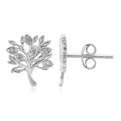 Orecchini in argento con Diamante I3 (I)