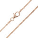 Catenina a treccia in argento placcato oro rosa - 45 cm - 3,3 g
