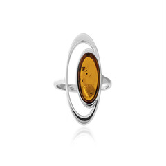 Anello in argento con Ambra Baltica