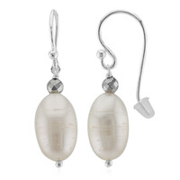 Orecchini in argento con Perla d'Acqua Dolce Bianca (TPC)