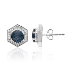 Orecchini in argento con Topazio Blu Londra