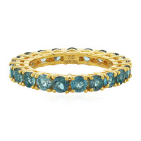 Anello in argento con Topazio Blu Londra
