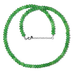 Collana in argento con Quarzo Verde Muschio