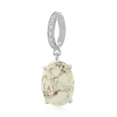 Ciondolo in argento con Magnesite