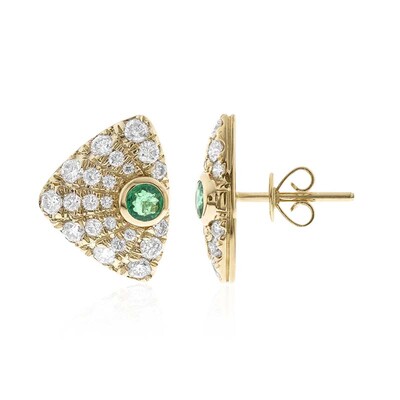 Orecchini in oro con Smeraldo Zambia AAA (CIRARI)