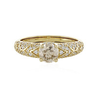 Anello in oro con Diamante Champagne I2 (de Melo)