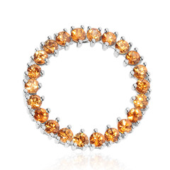 Ciondolo in argento con Zircone Cognac